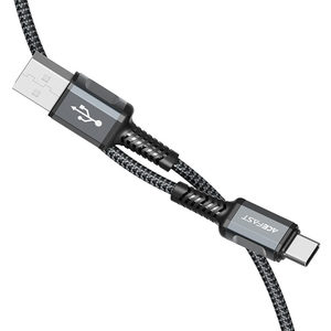 כבל טעינה ודאטה אפור AceFast C1-04 USB-A To Type-C