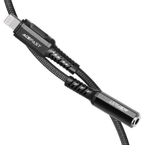 מתאם אודיו שחור לאייפון AceFast C1-05 Lightning To DC3.5
