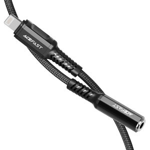 מתאם אודיו שחור לאייפון AceFast C1-05 Lightning To DC3.5