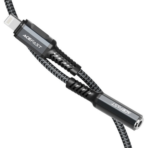 מתאם אודיו אפור לאייפון AceFast C1-05 Lightning To DC3.5