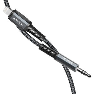 מתאם אודיו זכר אפור לאייפון AceFast C1-06 Lightning To 3.5mm
