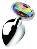 פלאג אנאלי ממתכת גודל Xr Brands - Rainbow prism anal plug - L