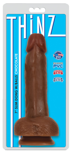 דילדו חום כהה איכותי PVC גודל 17.5  ס