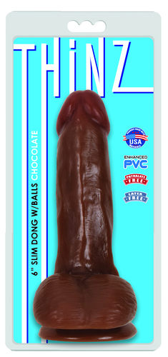 דילדו חום כהה איכותי PVC גודל 15.2  ס