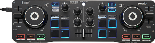 קונטרולר קומפקטי DJControl Starlight מבית Hercules DJ