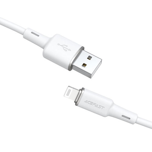 כבל טעינה ודאטה לבן AceFast C2-02 USB-A To Lightning