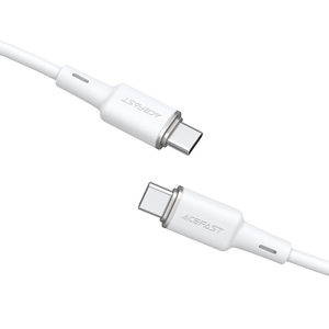 כבל טעינה ודאטה לבן AceFast C2-03 Type-C To Type-C