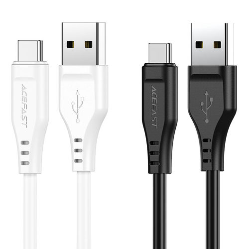כבל טעינה ודאטה לבן AceFast C3-04 USB-A To Type-C TPE