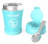 קופסת אחסון מזון טרמית 350 מ"ל (מבודד חום / קור) + כפית מתקפלת - תכלת