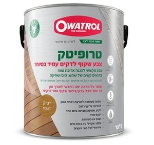 טרופי טק - צבע שקוף לעץ לתנאים קיצוניים - גוון סדונה - 5 ליטר Tropitech