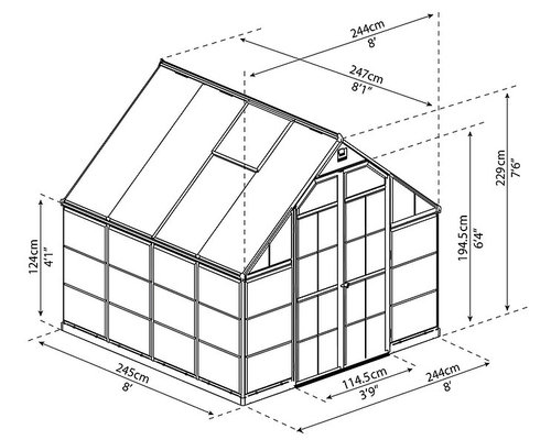 חממה ביתית 2.4x2.5 Balance מק