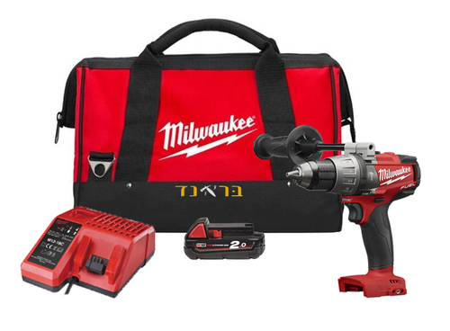 מברגה/מקדחה 18V ללא פחמים + סוללה 2.0AH