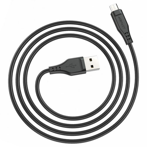 כבל טעינה ודאטה שחור AceFast C3-09 USB-A To Micro-USB TPE