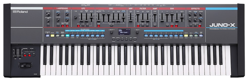 roland juno-x top view