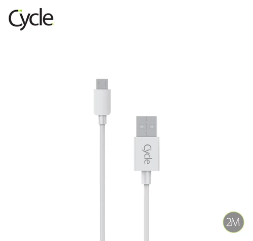 כבל טעינה והעברת נתונים חיבור מיקרו Cycle CY-M2 Micro באורך 2 מטר