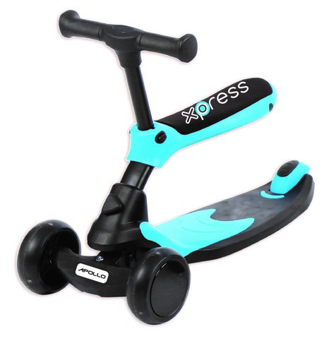 apollo scooter blue 2 in 1 