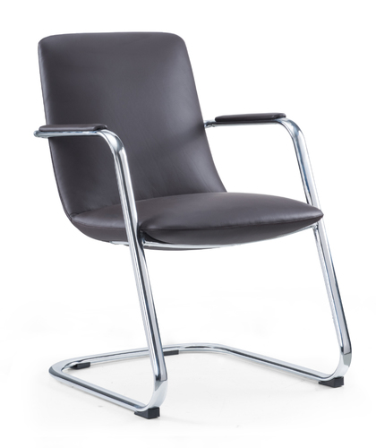 כסא אורח מפואר דגם  CHAIREXPRESS DESIGN ריפוד ד.עור שחור מסדרת המותג ang75