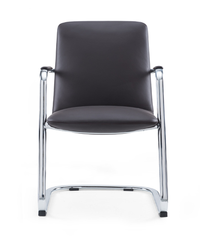 כסא אורח מפואר דגם  CHAIREXPRESS DESIGN ריפוד ד.עור שחור מסדרת המותג ang75