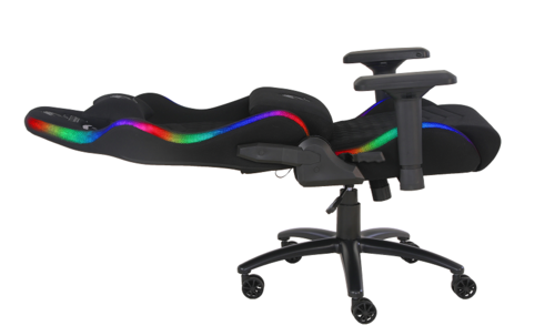 כיסא גיימינג Dragon SPACE Plus כולל שלט עם תאורת RGB צבע שחור/בד 