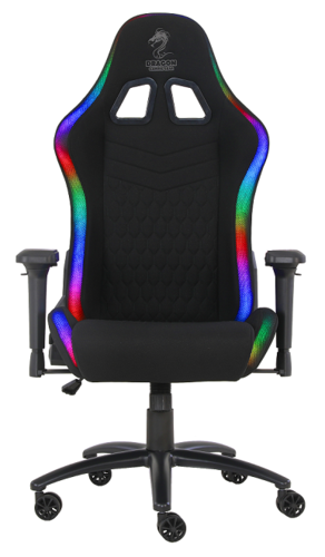 כיסא גיימינג Dragon SPACE Plus כולל שלט עם תאורת RGB צבע שחור/בד 