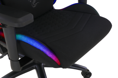 כיסא גיימינג Dragon SPACE Plus כולל שלט עם תאורת RGB צבע שחור/בד 