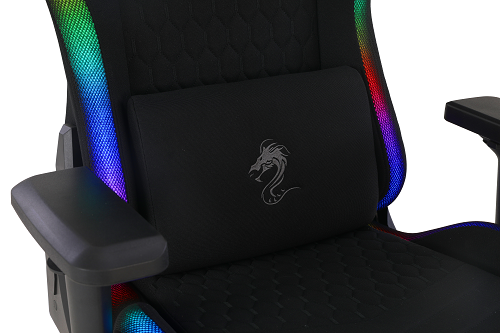 כיסא גיימינג Dragon SPACE Plus כולל שלט עם תאורת RGB צבע שחור/בד 