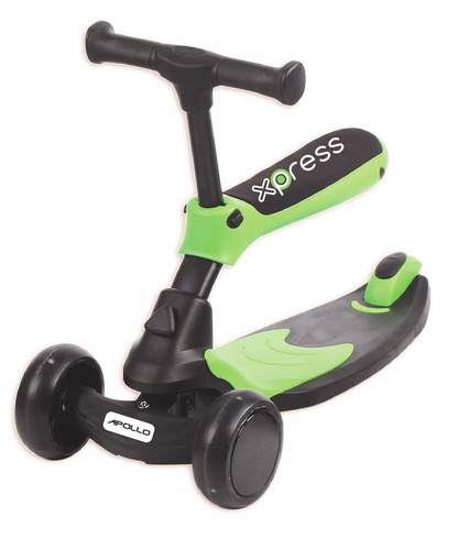 apollo scooter green 2 in 1 