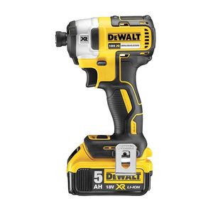 מברגת אימפקט נטענת בראשלס + 2 סוללות 4 אמפר DeWalt DCF887P2 18V 