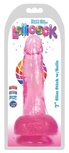 דילדו ורוד דובדבן איכותי PVC גודל 18.4  ס
