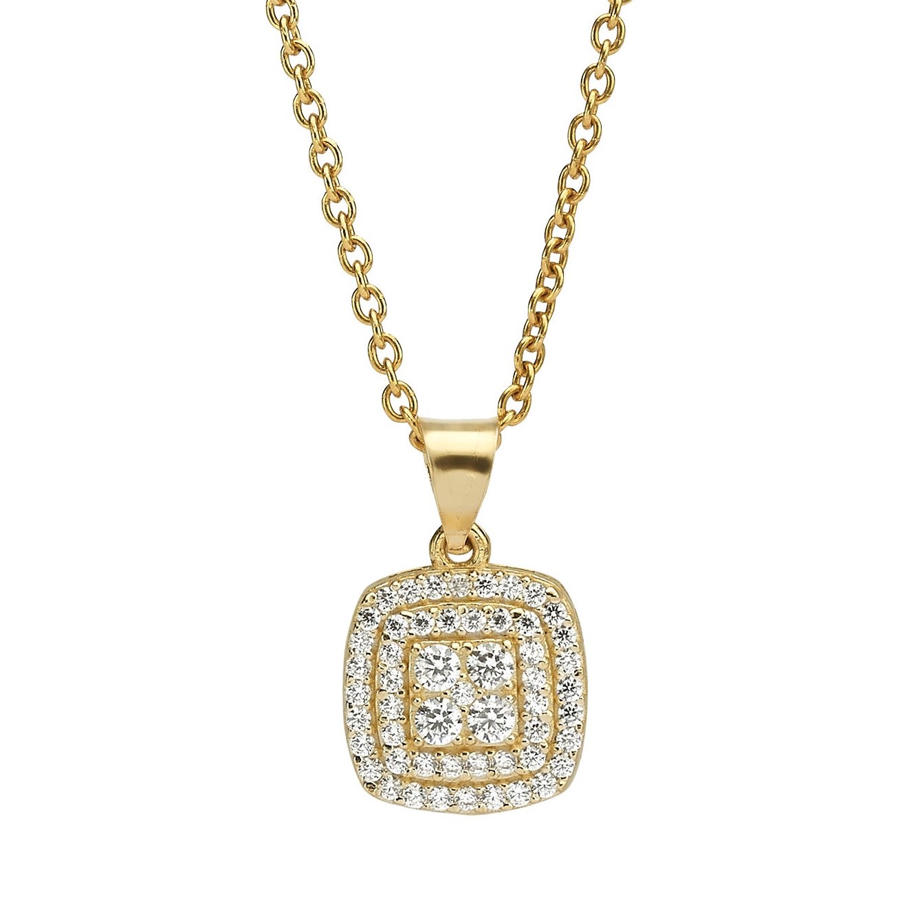 שרשרת ותליון מעוצב מזהב 14K