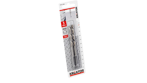 זוג מקדחי אימפקט מתכת VARO 2HSS 5.0X107 דגם KRT011306 של KREATOR
