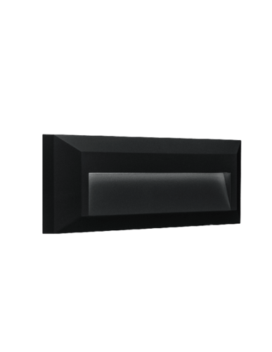 גוף תאורה צמוד קיר 3W רפפה וואלי בצבע שחור