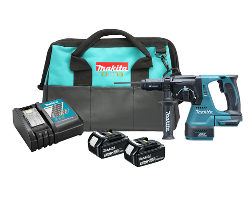 פטישון נטען 18V + פוטר מתחלף + שתי סוללות 5.0AH