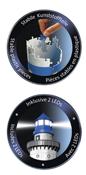 פאזל מגדלור עם תאורת LED תלת מימד מבית חברת Ravensburger העולמית