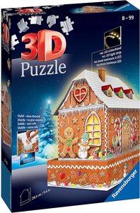 פזל תלת מימד 216 בית הממתקים מואר בלילה Ravensburger