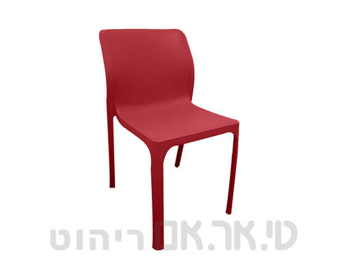כסא פלסטיק אדום דגם גרנד
