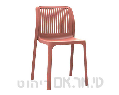 כסא פלסטיק אדום סלמון דגם גרנד פסים