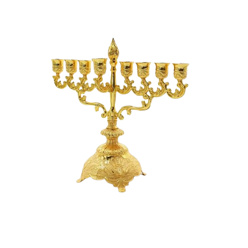 חנוכיית "להבה" מוזהבת