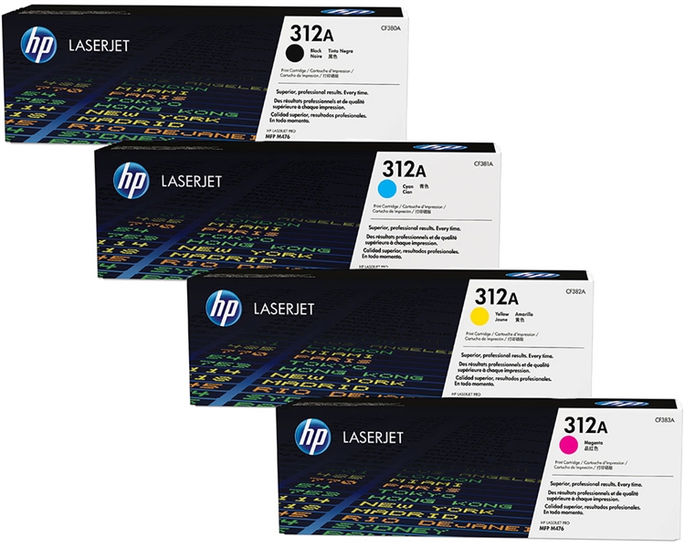 סט טונרים מקורי שלם HP 312A