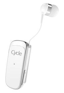 אוזניה אלחוטית Cycle Collar עם חוט נשלף - צבע לבן