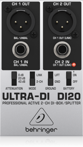 קופסאת DI אקטיבית מדגם Behringer DI20