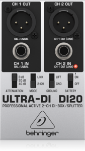 קופסאת DI אקטיבית מדגם Behringer DI20