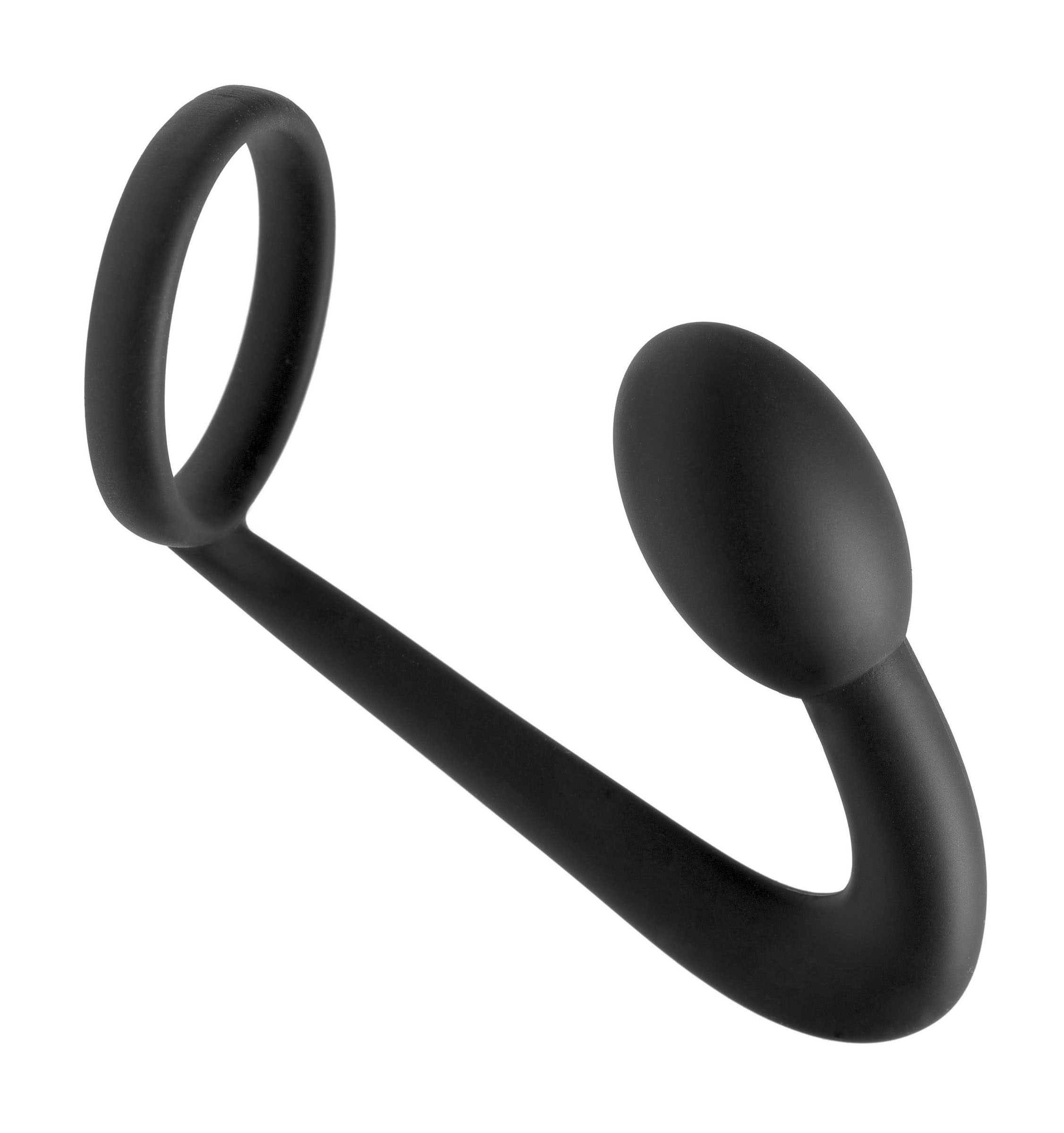 קולר אנאלי לפרוסטטה מסיליקון XR Brands - Prostatic Play Explorer Silicone Cock Ring and Prostate Plug
