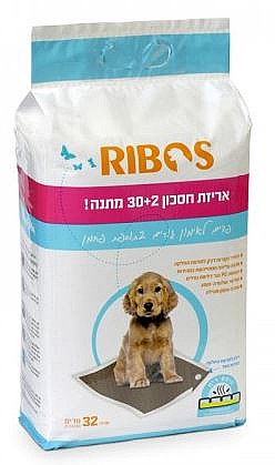 פדים עם פחם מפחית ריחות לאילוף גורים 32 יח