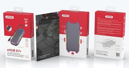 תחנת עגינה  Unitek D11209A uHUB S7+ 7 in 1