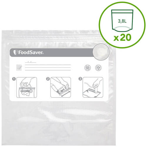מארז שקיות ואקום עם רוכסן זיפ-לוק 3.78 ליטר-food saver