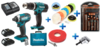 סט 18V מקדחה רוטטת+אימפקט DLX2142YX1 סוללות 1.5AH+מגוון מתנות