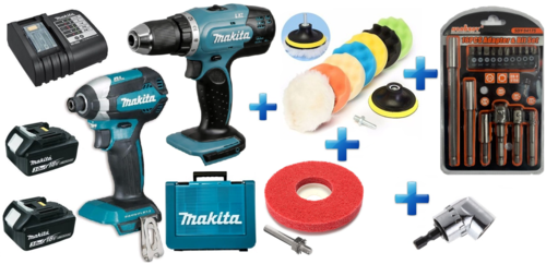סט 18V מקדחה+אימפקט BL ללא פחמים DLX2250RME סוללות 4AH+מגוון מתנות