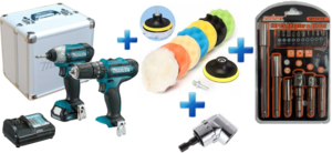 סט 12V מקדחה רוטטת+אימפקט CLX228SX סוללה 1.5AH+מגוון מתנות