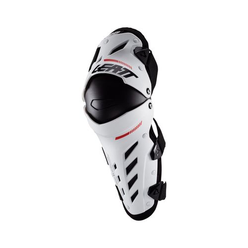 מגני ברכיים ליט לבן / אדום - LEATT DUAL AXIS V22